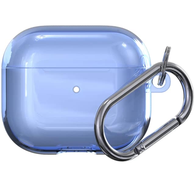 Силиконовый чехол Deppa с карабином для AirPods 3 Blue, Синий