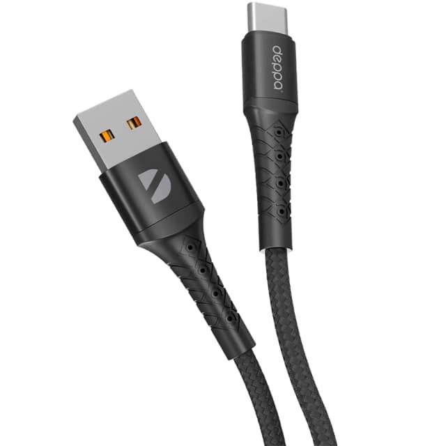 Кабель Deppa Armor USB USB-C 1m 72516 Black, Черный