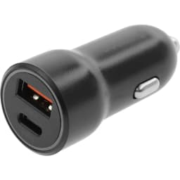 Автомобильное зарядное устройство Deppa 20W USB-C USB-A 11298 Black, Черный — фото 1