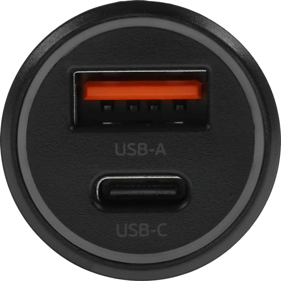 Автомобильное зарядное устройство Deppa 20W USB-C USB-A 11298 Black, Черный — фото 2