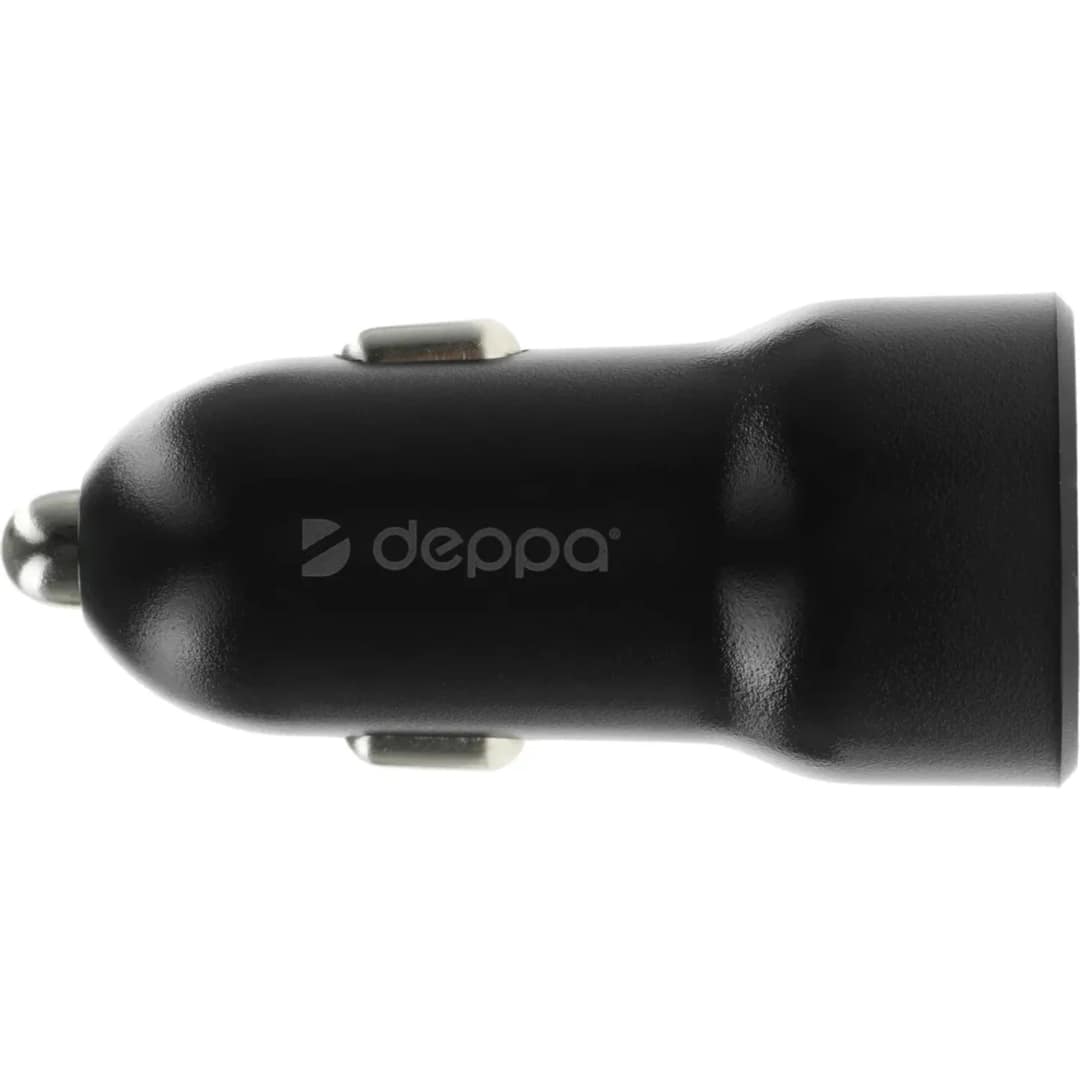 Автомобильное зарядное устройство Deppa 20W USB-C USB-A 11298 Black, Черный — фото 4