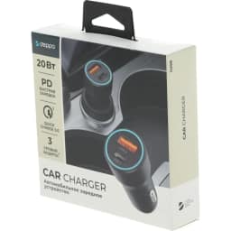 Автомобильное зарядное устройство Deppa 20W USB-C USB-A 11298 Black, Черный — фото 5