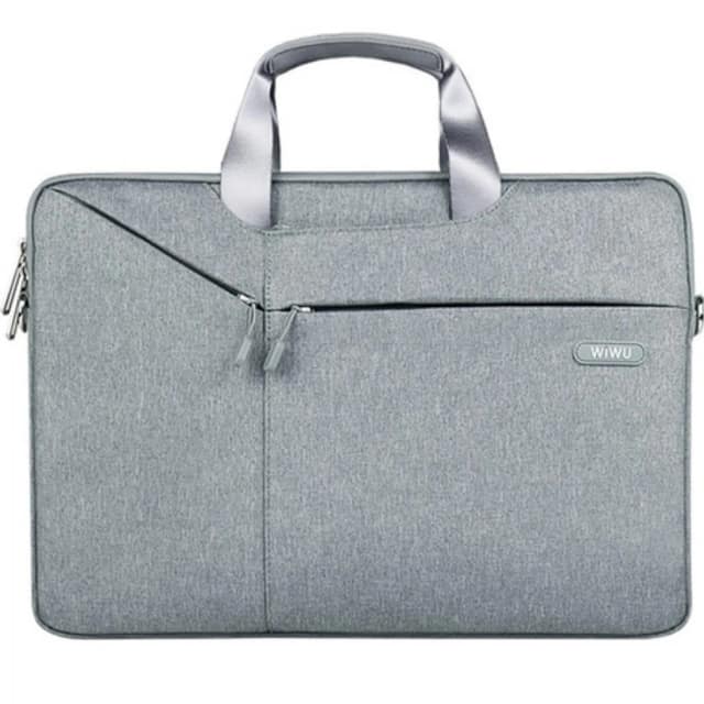 Сумка WiWU для ноутбуков Gent Business Handbag 15.4-16 Gray Light, Серебристый