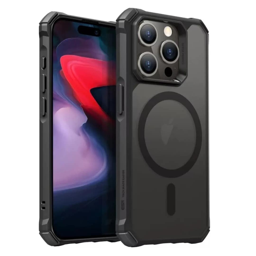 Чехол ESR Air Armor Halolock Magsafe для iPhone 15 Pro Frosted Black, Черный — фото 2