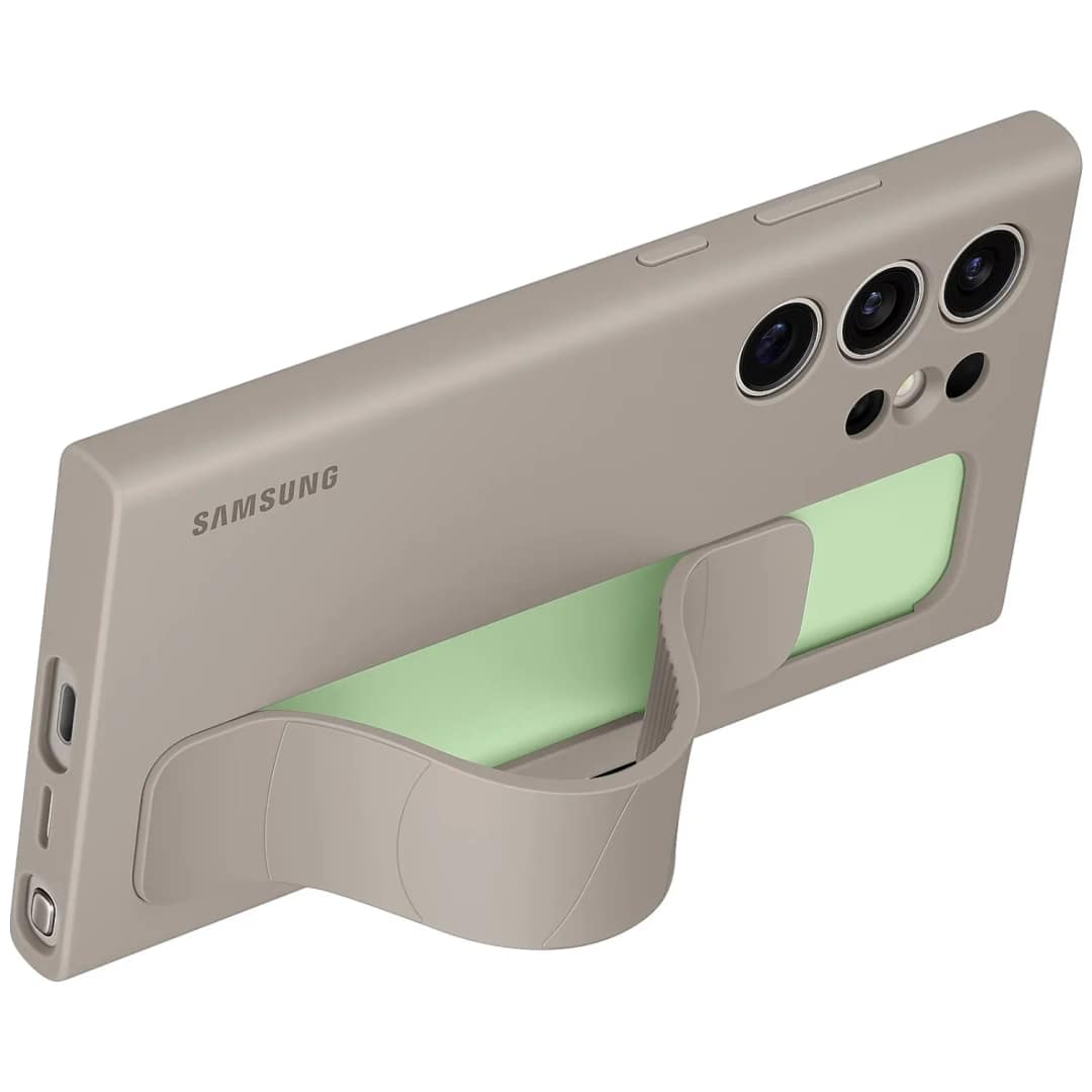 Чехол Samsung Standing Grip Case для S24 Ultra Taupe, Серый — фото 3