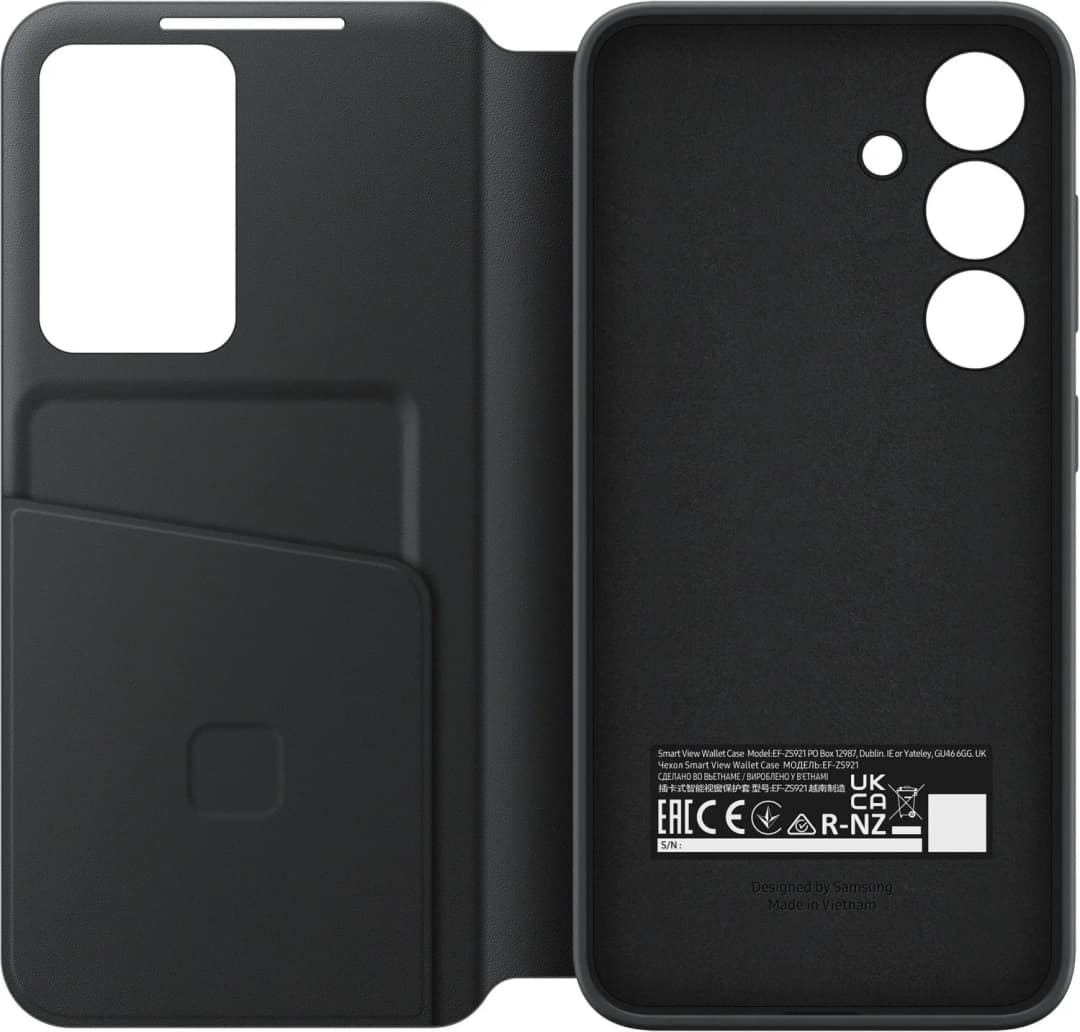 Чехол-книжка Samsung Smart View Wallet Case для S24 Black, Черный — фото 4