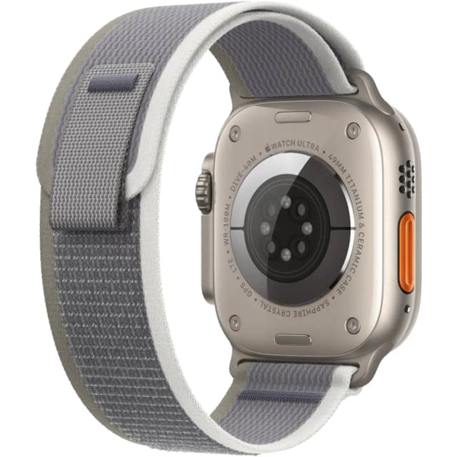 Ремешок Apple Watch Ultra 49mm Green Gray Trail Loop M L, Silver