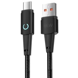 Кабель Deppa USB USB-C 1 2m 72521 Black, Черный — фото 1