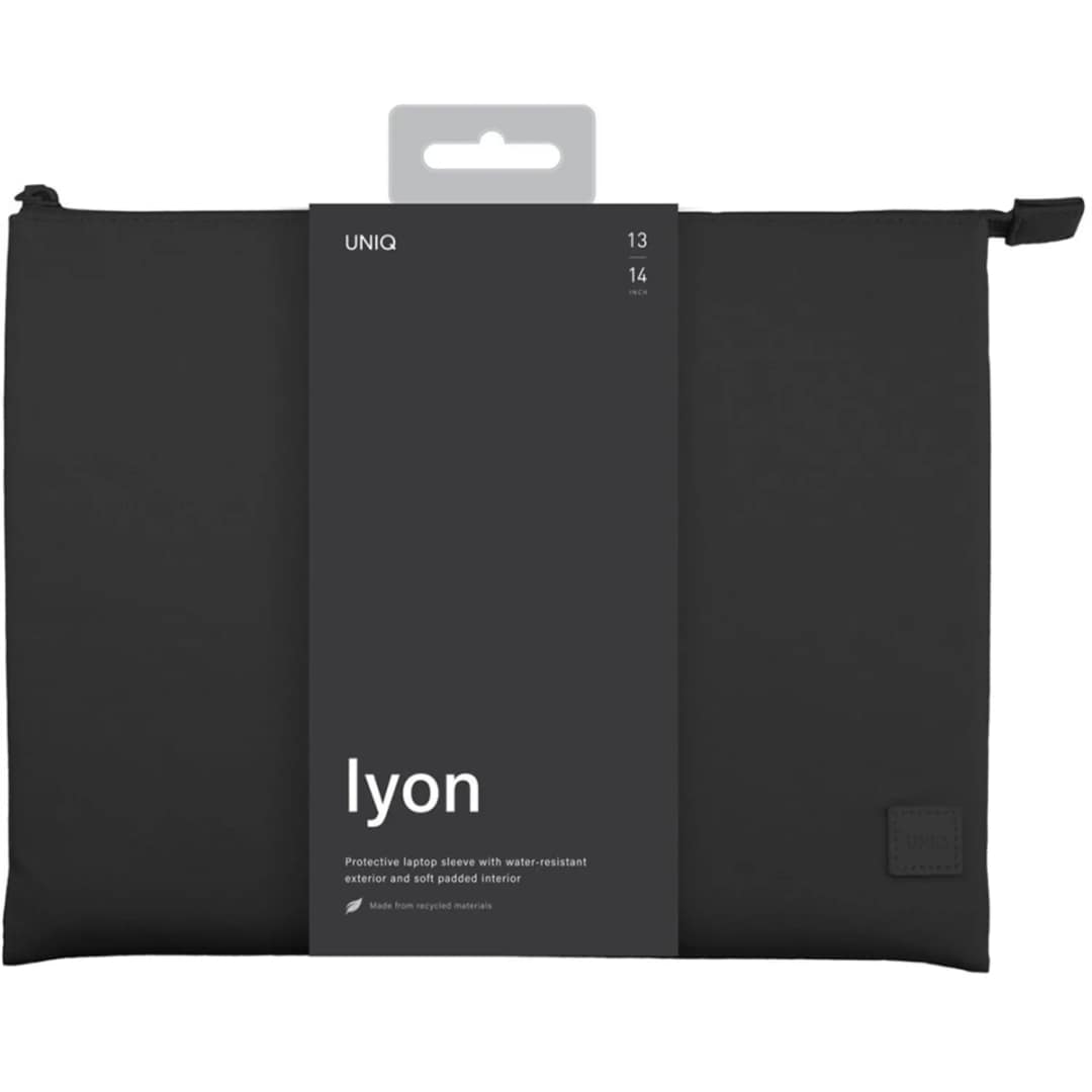 Чехол-папка Uniq LYON Laptop Sleeve для ноутбуков 14 Black, Черный — фото 3