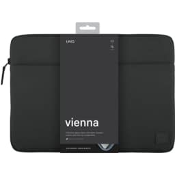 Чехол-папка Uniq VIENNA Laptop Sleeve для ноутбуков 14 Midnight Black, Черный — фото 3