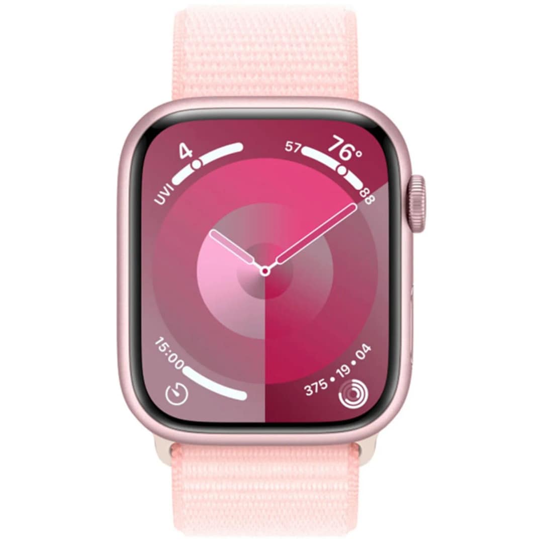 Смарт-часы Apple Watch Series 9 41mm Pink Aluminum Case with Light Pink Sport Loop, Розовый — фото 2