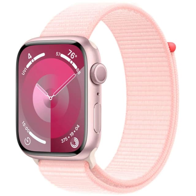 Смарт-часы Apple Watch Series 9 45mm Pink Aluminum Case with Light Pink Sport Loop, Розовый