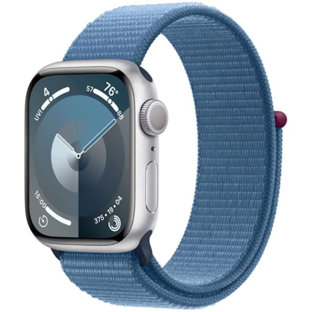 Смарт-часы Apple Watch Series 9 41mm Silver Aluminum Case with Winter Blue Sport Loop, Синий
