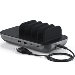 Беспроводное зарядное устройство Satechi Dock5 Multi-Device Charging Station Space Grey, Серый — фото 2