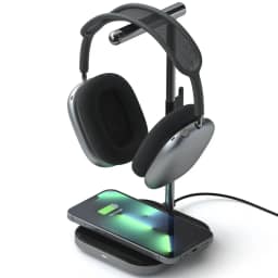 Беспроводное зарядное устройство Satechi 2-in-1 Headphone Stand with Wireless Charger Space Grey, Серый — фото 1