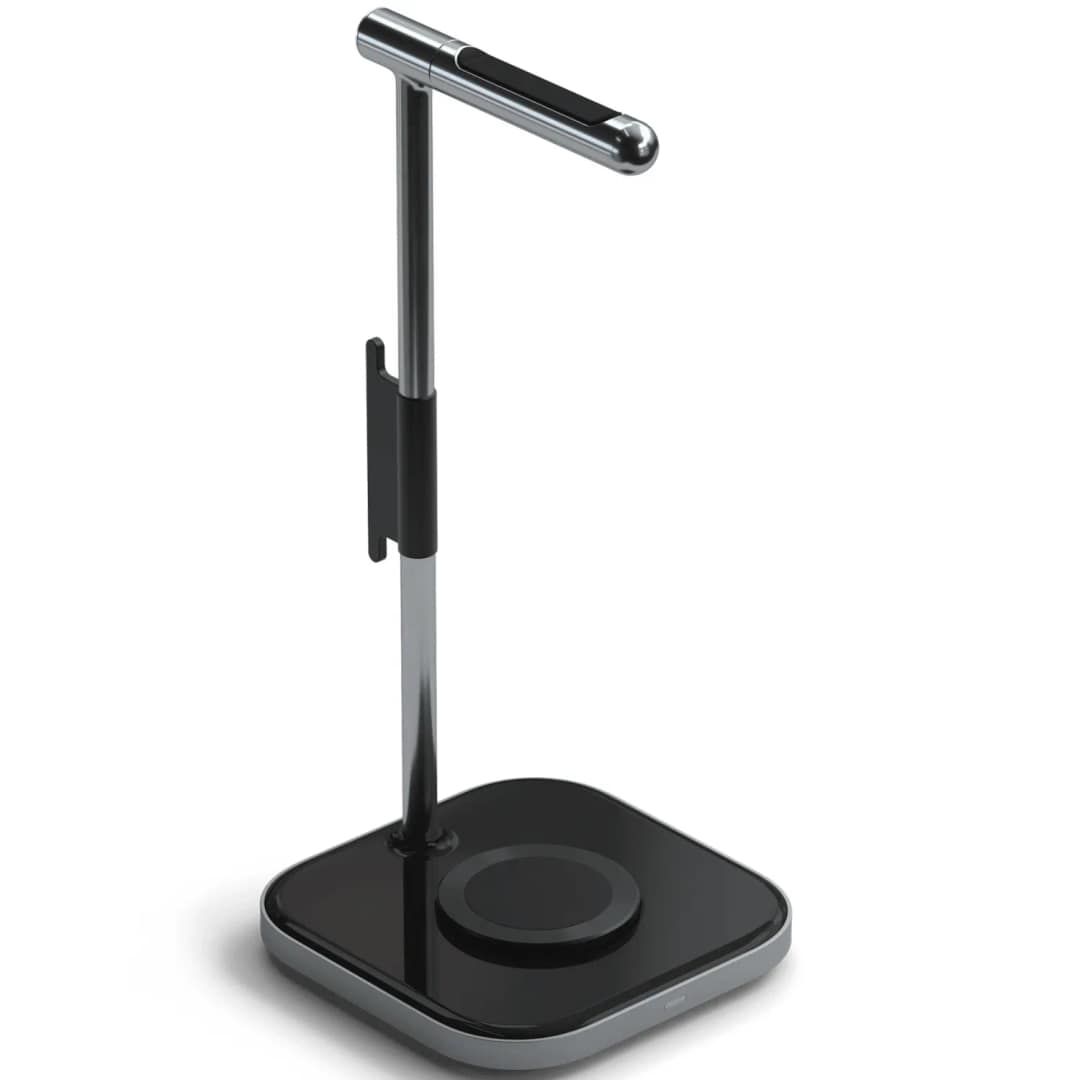Беспроводное зарядное устройство Satechi 2-in-1 Headphone Stand with Wireless Charger Space Grey, Серый — фото 3