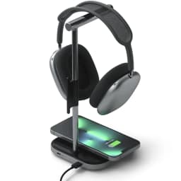 Беспроводное зарядное устройство Satechi 2-in-1 Headphone Stand with Wireless Charger Space Grey, Серый — фото 4
