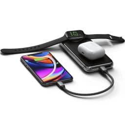 Беспроводное зарядное устройство Satechi Quatro Wireless Power Bank Space Grey, Серый — фото 1