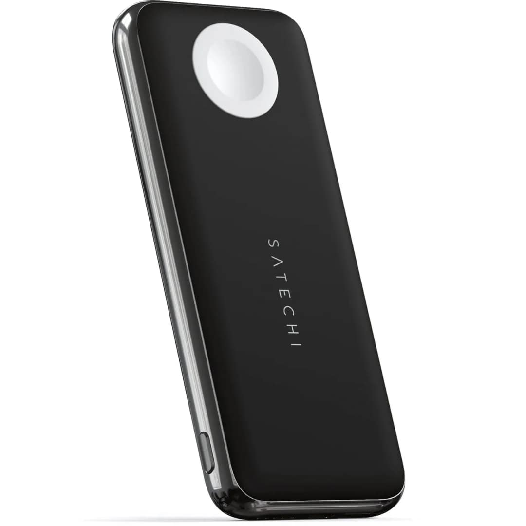 Беспроводное зарядное устройство Satechi Quatro Wireless Power Bank Space Grey, Серый — фото 2