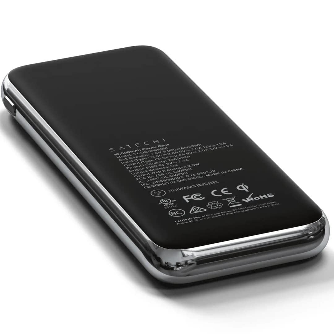 Беспроводное зарядное устройство Satechi Quatro Wireless Power Bank Space Grey, Серый — фото 4