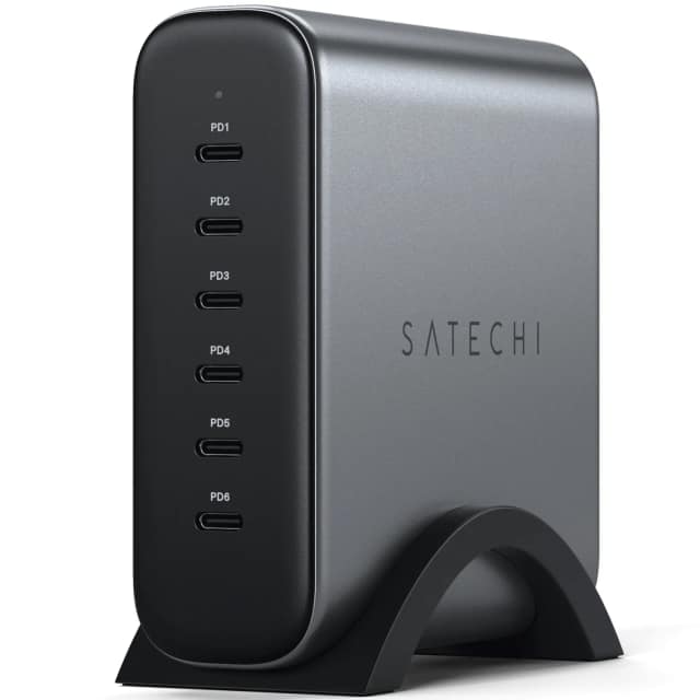 Сетевое зарядное устройство Satechi 200W USB-C 6-Port PD GaN Charger Space Gray, Серый