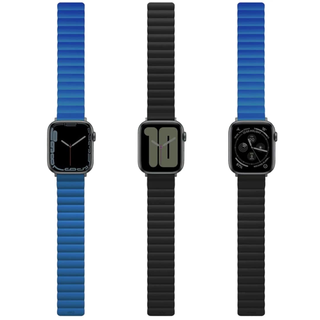 Ремешок Uniq Revix reversible Magnetic для Apple Watch 38 40 41 Blue Black, Синий — фото 2