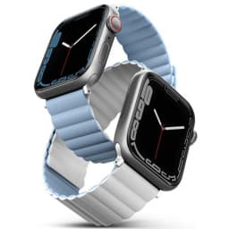 Ремешок Uniq Revix reversible Magnetic для Apple Watch 38 40 41 White Arctic Blue, Голубой — фото 1
