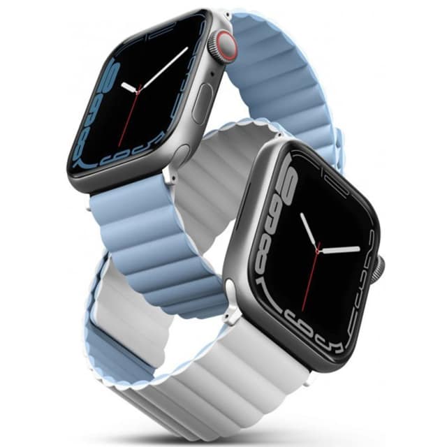 Ремешок Uniq Revix reversible Magnetic для Apple Watch 38 40 41 White Arctic Blue, Голубой