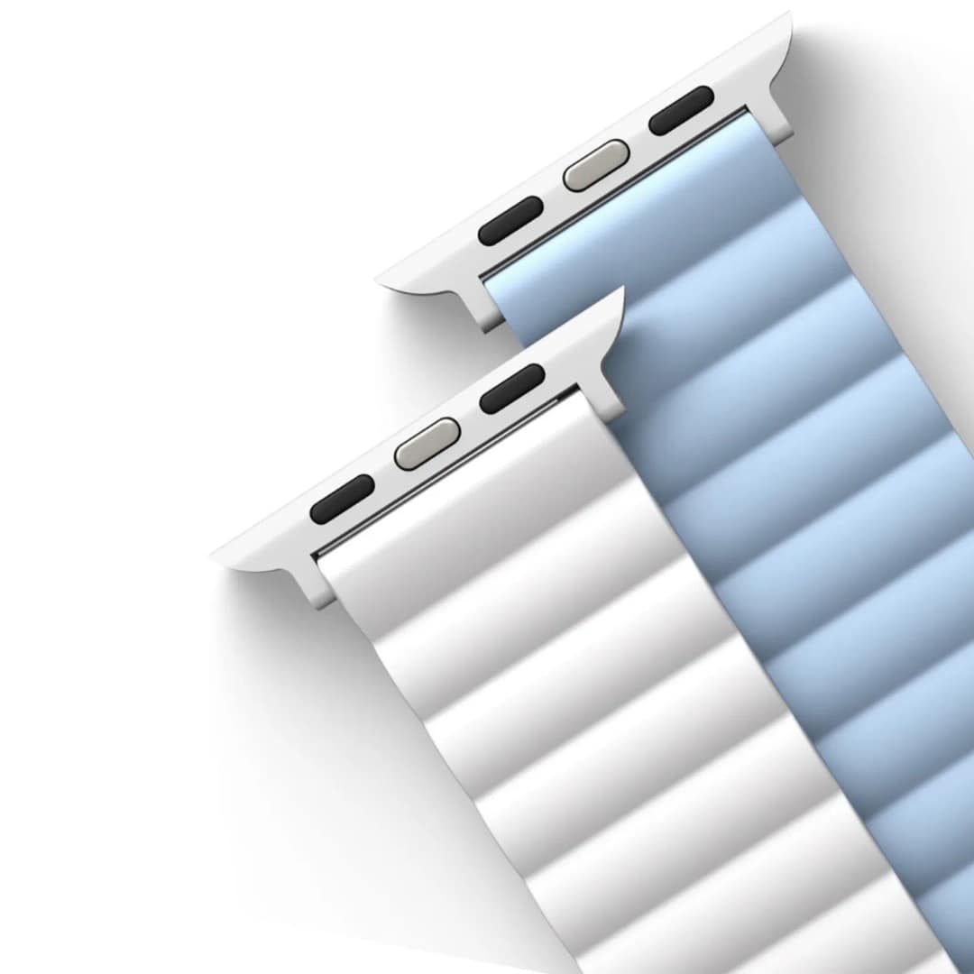 Ремешок Uniq Revix reversible Magnetic для Apple Watch 38 40 41 White Arctic Blue, Голубой — фото 2