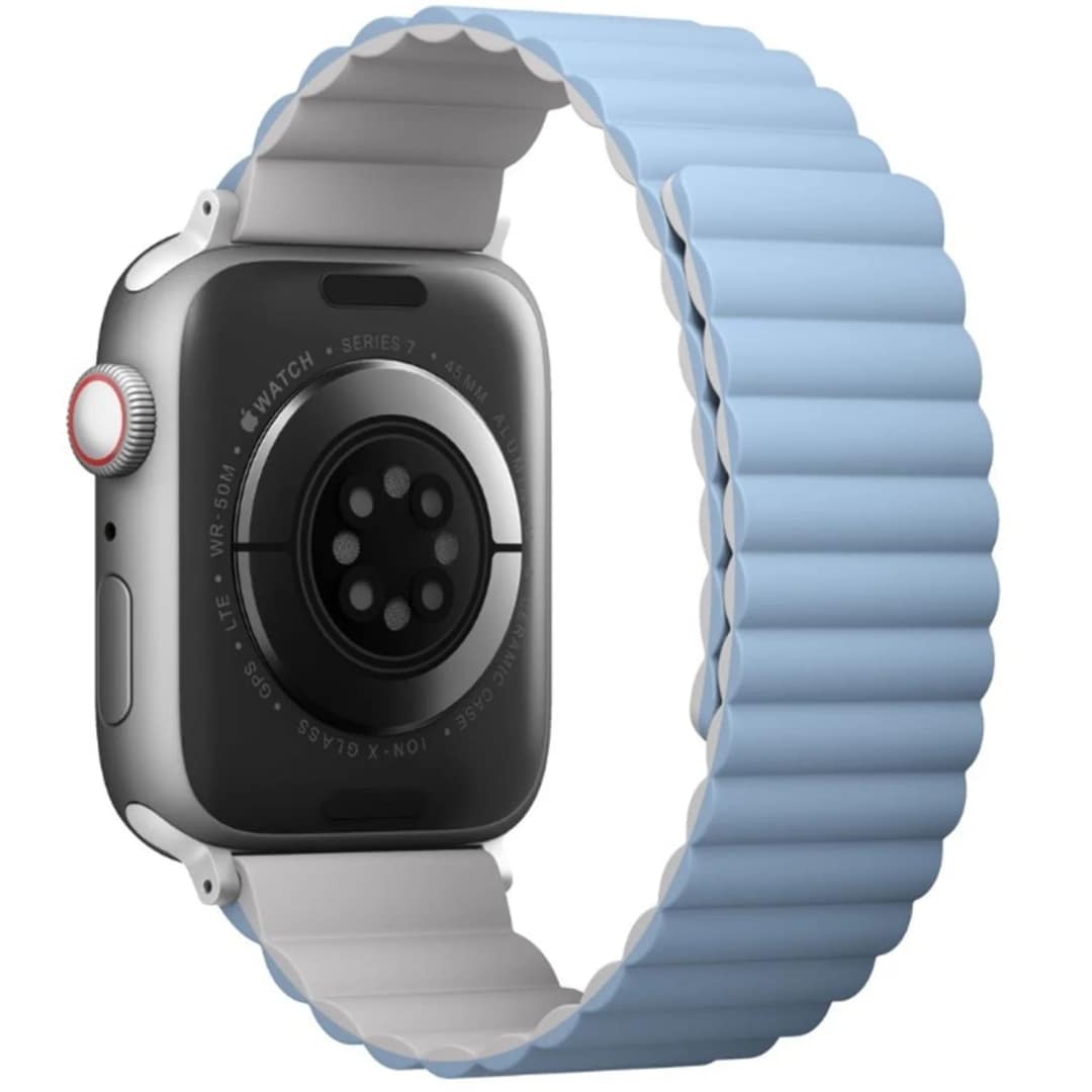Ремешок Uniq Revix reversible Magnetic для Apple Watch 38 40 41 White Arctic Blue, Голубой — фото 5