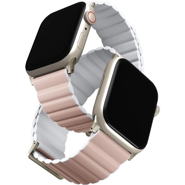 Ремешок Uniq Revix Premium для Apple Watch 44 45 49 Pink White, Розовый