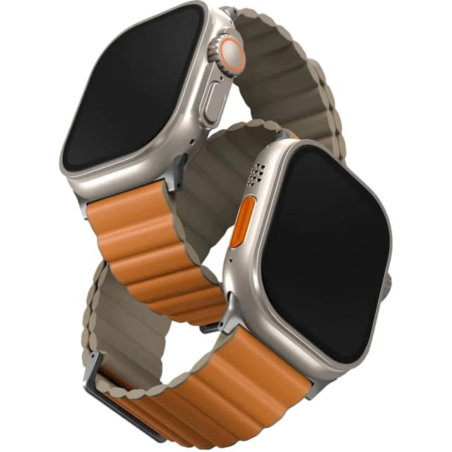 Ремешок Uniq Revix Premium для Apple Watch 44 45 49 Orange Khaki, Оранжевый