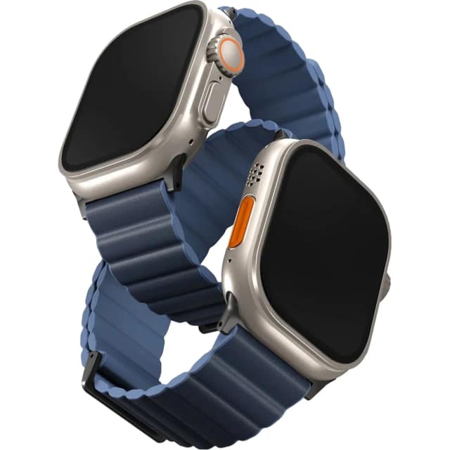 Ремешок Uniq Revix Premium для Apple Watch 44 45 49 Prussian Mist Blue, Синий