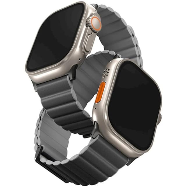 Ремешок Uniq Revix Premium для Apple Watch 44 45 49 Charcoal Ash Grey, Серый