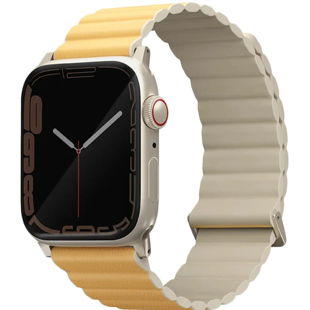Ремешок Uniq Revix Premium для Apple Watch 44 45 49 Canary Yellow Ivory, Желтый — фото 2