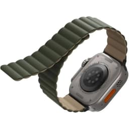 Ремешок Uniq Revix reversible Magnetic для Apple Watch 44 45 49 Green Tan, Тёмно-зелёный — фото 2