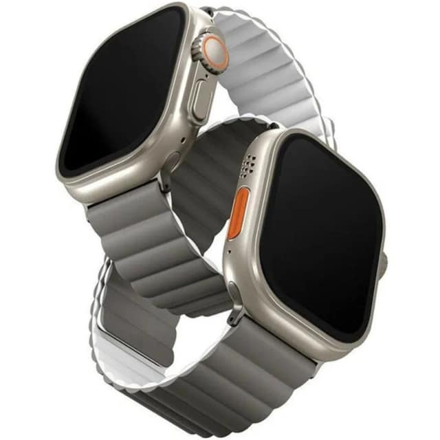 Ремешок Uniq Revix reversible Magnetic для Apple Watch 44 45 49 Grey White, Серый