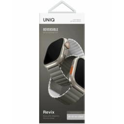 Ремешок Uniq Revix reversible Magnetic для Apple Watch 44 45 49 Grey White, Серый — фото 2
