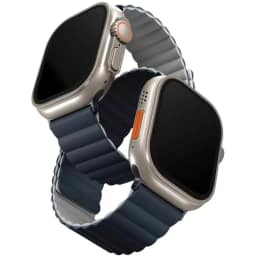 Ремешок Uniq Revix reversible Magnetic для Apple Watch 44 45 49 Blue Grey, Тёмно-синий — фото 1