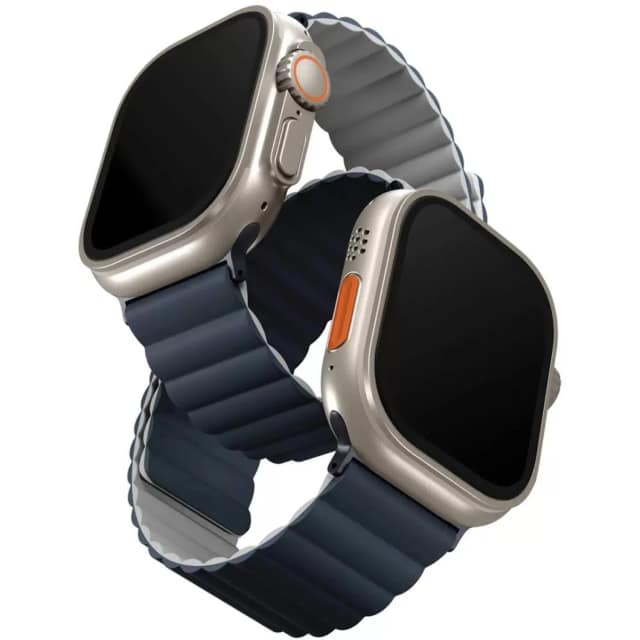 Ремешок Uniq Revix reversible Magnetic для Apple Watch 44 45 49 Blue Grey, Тёмно-синий