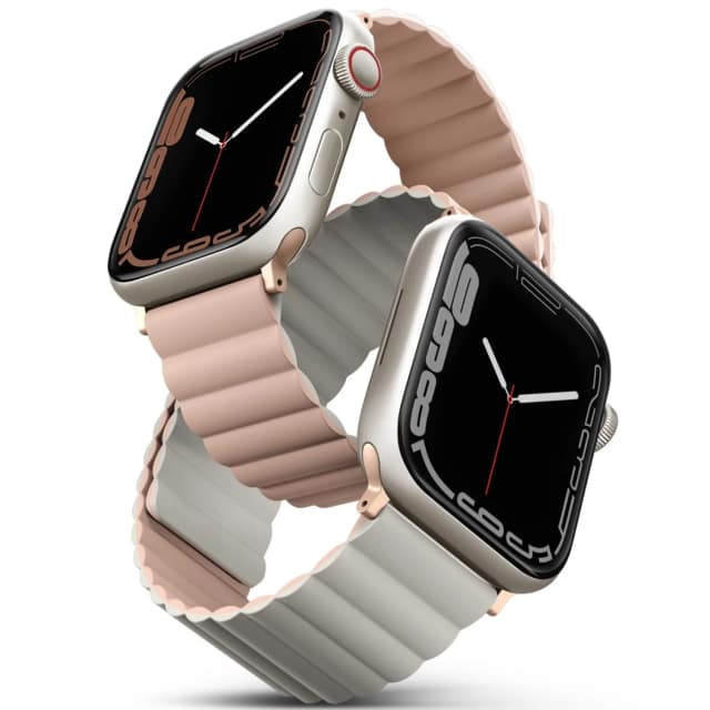 Ремешок Uniq Revix reversible Magnetic для Apple Watch 44 45 49 Pink Beige, Розовый