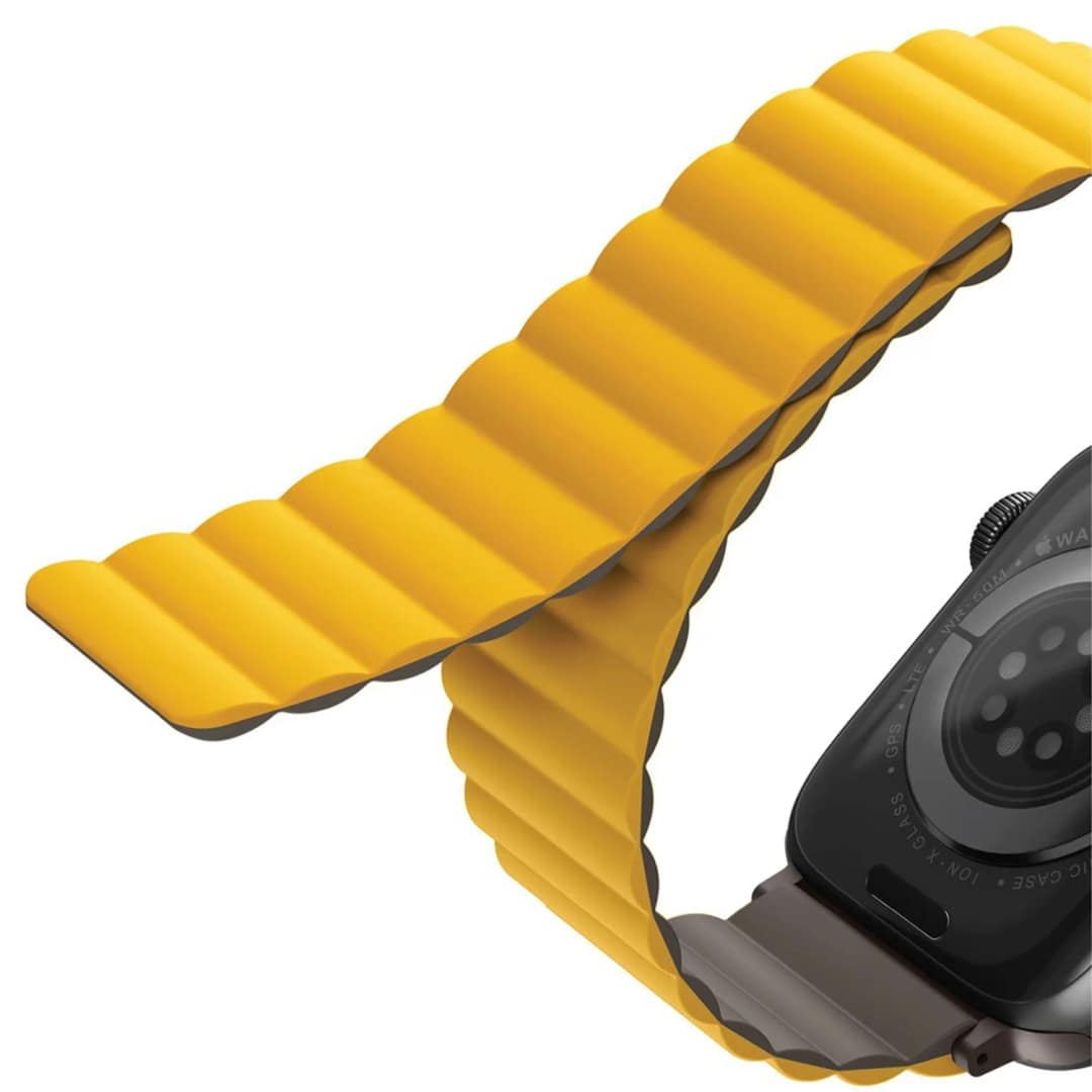 Ремешок Uniq Revix reversible Magnetic для Apple Watch 44 45 49 Mustard Khaki, Желтый — фото 3