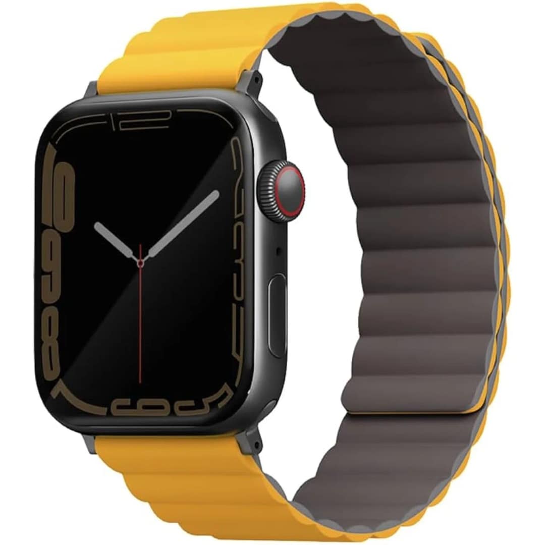 Ремешок Uniq Revix reversible Magnetic для Apple Watch 44 45 49 Mustard Khaki, Желтый — фото 6
