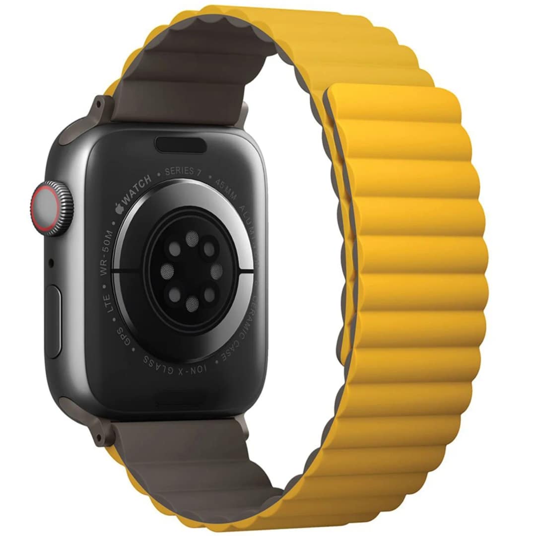 Ремешок Uniq Revix reversible Magnetic для Apple Watch 44 45 49 Mustard Khaki, Желтый — фото 8