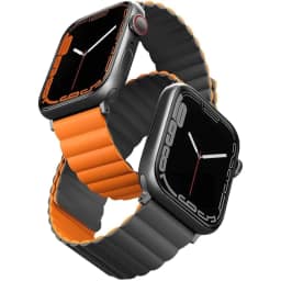 Ремешок Uniq Revix reversible Magnetic для Apple Watch 44 45 49 Grey Orange, Оранжевый — фото 1