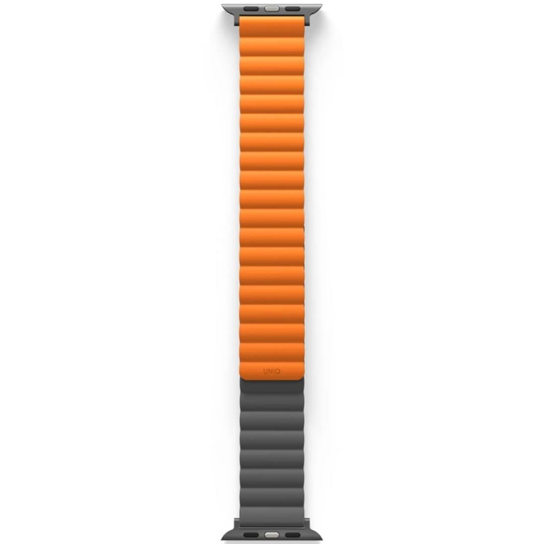 Ремешок Uniq Revix reversible Magnetic для Apple Watch 44 45 49 Grey Orange, Оранжевый — фото 2
