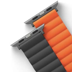 Ремешок Uniq Revix reversible Magnetic для Apple Watch 44 45 49 Grey Orange, Оранжевый — фото 4