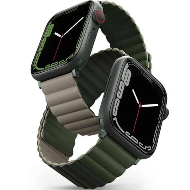 Ремешок Uniq Revix reversible Magnetic для Apple Watch 44 45 49 Green Taupe, Зеленый
