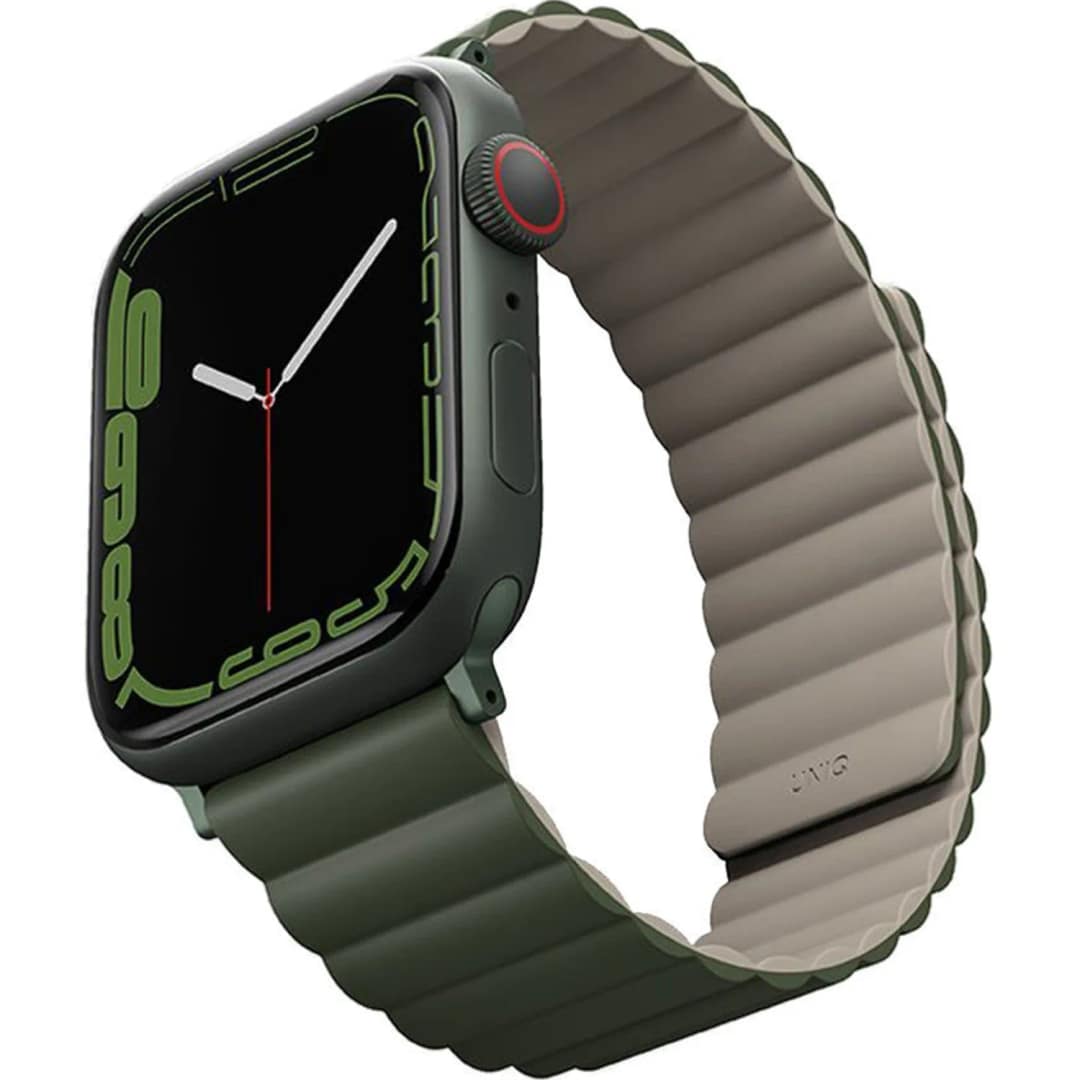 Ремешок Uniq Revix reversible Magnetic для Apple Watch 44 45 49 Green Taupe, Зеленый — фото 2