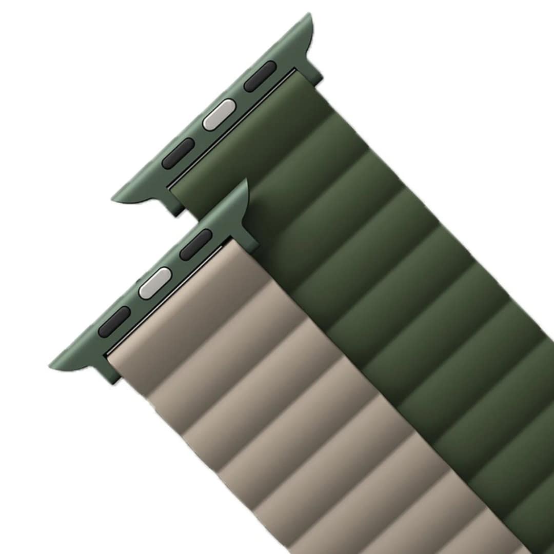 Ремешок Uniq Revix reversible Magnetic для Apple Watch 44 45 49 Green Taupe, Зеленый — фото 5